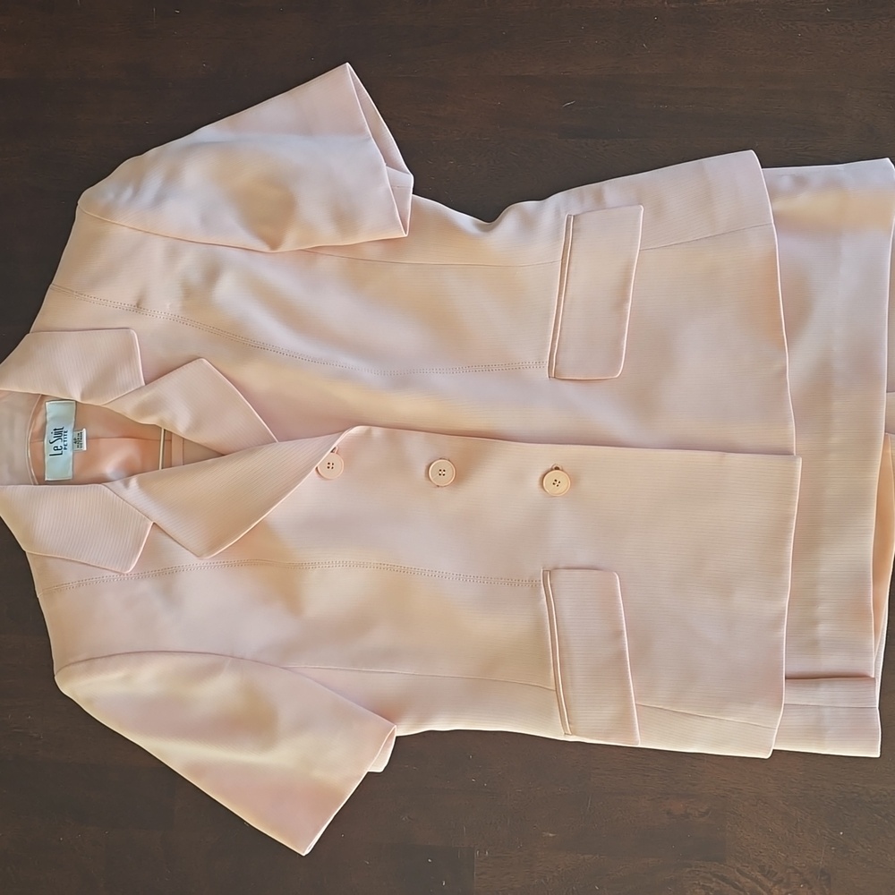 Peach Le Suit 4 Petite Skirt Suit